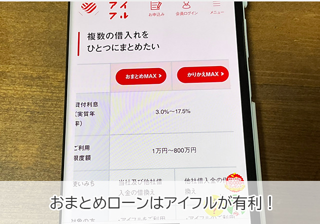 アイフルとSMBCモビットのおまとめローンを比較
